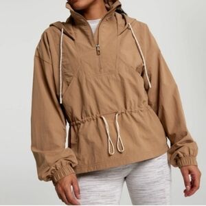 Calia Women's Tan Hooded Windbreaker Jacket
